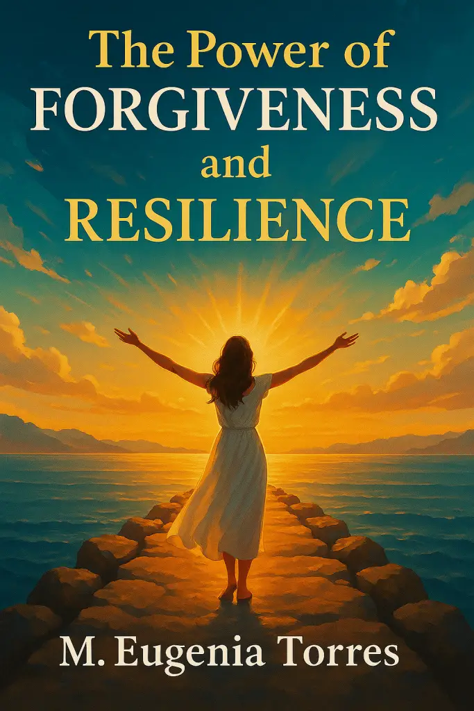 Texto alternativo (alt text): Portada del libro "El poder del perdón y la resiliencia", guía de desarrollo personal que promueve la sanación emocional, el crecimiento interior y la fortaleza mental a través del perdón consciente y la práctica de la resiliencia.